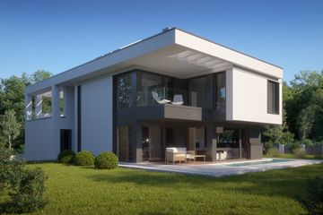 Projekt domu LK&1482 - z pełnym piętrem dom o powierzchni 181,95 m², dach płaski - ujęcie 4