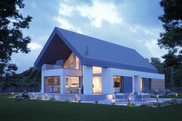 Projekt domu LK&1475 - parterowy z poddaszem dom o powierzchni 185,80 m², dach dwuspadowy - ujęcie 5