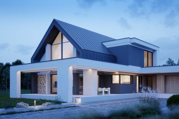 Projekt domu LK&1473 - parterowy z poddaszem dom o powierzchni 194,94 m², dach dwuspadowy - ujęcie 3