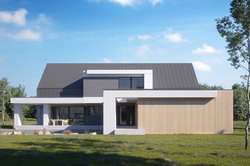 Projekt domu LK&1473 - parterowy z poddaszem dom o powierzchni 194,94 m², dach dwuspadowy - ujęcie 4