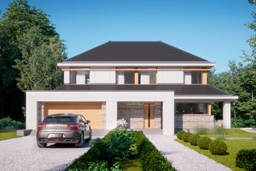 Projekt domu LK&1471 - z pełnym piętrem dom o powierzchni 192,95 m², dach kopertowy - ujęcie 3