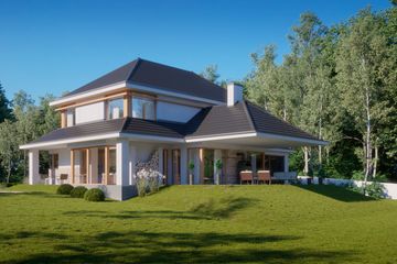 Projekt domu LK&1471 - z pełnym piętrem dom o powierzchni 192,95 m², dach kopertowy - ujęcie 4