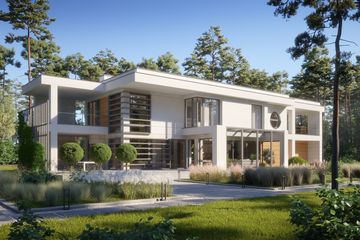 Projekt domu LK&1465 - z pełnym piętrem dom o powierzchni 300,28 m², dach płaski - ujęcie 4