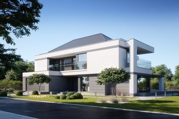 Projekt domu LK&1461 - z pełnym piętrem dom o powierzchni 276,94 m², dach kopertowy - ujęcie 2