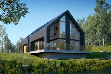 Projekt domu LK&1459 - parterowy z poddaszem dom o powierzchni 165,47 m², dach dwuspadowy - ujęcie 2