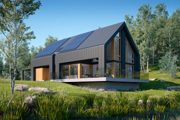 Projekt domu LK&1459 - parterowy z poddaszem dom o powierzchni 165,47 m², dach dwuspadowy - ujęcie 4