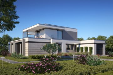 Projekt domu LK&1455 - z pełnym piętrem dom o powierzchni 253,20 m², dach płaski - ujęcie 4