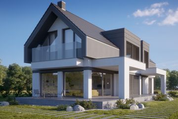 Projekt domu LK&1447 - z pełnym piętrem dom o powierzchni 235,49 m², dach dwuspadowy - ujęcie 4