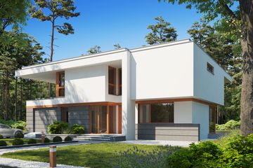 Projekt domu LK&1441 - z pełnym piętrem dom o powierzchni 260,30 m², dach płaski - ujęcie 3