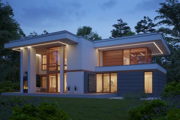 Projekt domu LK&1441 - z pełnym piętrem dom o powierzchni 260,30 m², dach płaski - ujęcie 5