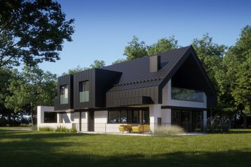 Projekt domu LK&1437 - parterowy z poddaszem dom o powierzchni 163,38 m², dach dwuspadowy - ujęcie 2