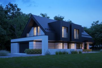 Projekt domu LK&1437 - parterowy z poddaszem dom o powierzchni 163,38 m², dach dwuspadowy - ujęcie 3