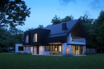 Projekt domu LK&1437 - parterowy z poddaszem dom o powierzchni 163,38 m², dach dwuspadowy - ujęcie 4