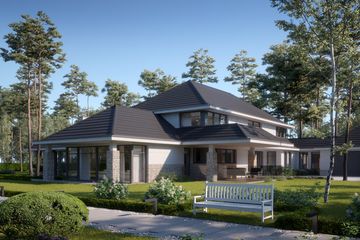 Projekt domu LK&1435 - z pełnym piętrem dom o powierzchni 423,92 m², dach kopertowy - ujęcie 3