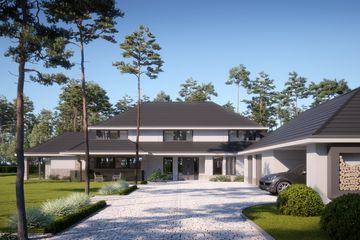Projekt domu LK&1435 - z pełnym piętrem dom o powierzchni 423,92 m², dach kopertowy - ujęcie 4