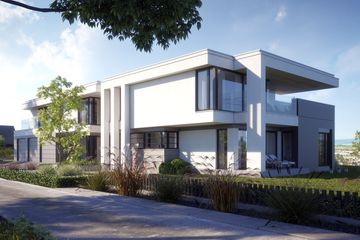 Projekt domu LK&1403 - z pełnym piętrem dom o powierzchni 790 m², dach płaski - ujęcie frontu