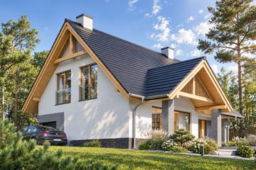 Projekt domu LK&1390 - parterowy z poddaszem dom o powierzchni 129,15 m², dach dwuspadowy - ujęcie 3