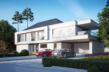 Projekt domu LK&1387 - z pełnym piętrem dom o powierzchni 308,79 m², dach kopertowy - ujęcie 2