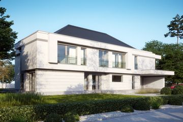 Projekt domu LK&1387 - z pełnym piętrem dom o powierzchni 308,79 m², dach kopertowy - ujęcie 3