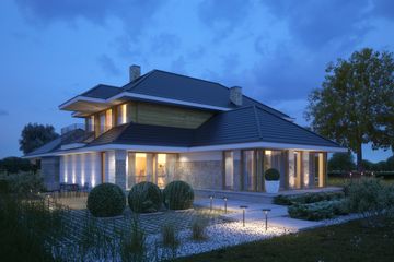 Projekt domu LK&1386 - z pełnym piętrem dom o powierzchni 282,97 m², dach kopertowy - ujęcie 7