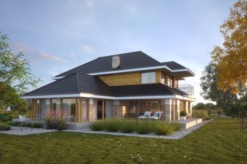 Projekt domu LK&1386 - z pełnym piętrem dom o powierzchni 282,97 m², dach kopertowy - ujęcie 8