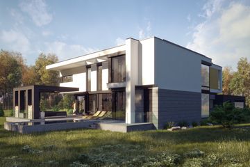 Projekt domu LK&1380 - z pełnym piętrem dom o powierzchni 326,06 m², dach płaski - ujęcie 4