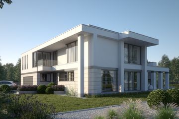 Projekt domu LK&1378 - z pełnym piętrem dom o powierzchni 342,68 m², dach płaski - ujęcie 3