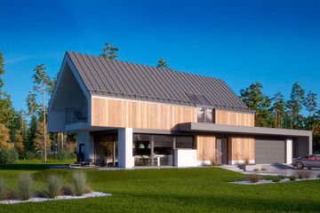 Projekt domu LK&1373 - parterowy z poddaszem dom o powierzchni 139,72 m², dach dwuspadowy - ujęcie 2