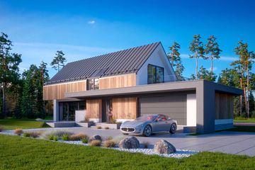 Projekt domu LK&1373 - parterowy z poddaszem dom o powierzchni 139,72 m², dach dwuspadowy - ujęcie 3