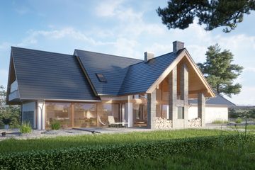 Projekt domu LK&1367 - parterowy z poddaszem dom o powierzchni 280,84 m², dach dwuspadowy - ujęcie 4