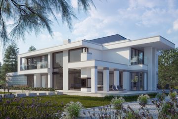 Projekt domu LK&1361 - z pełnym piętrem dom o powierzchni 416,39 m², dach kopertowy - ujęcie 3