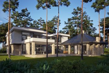 Projekt domu LK&1359 - z pełnym piętrem dom o powierzchni 390,51 m², dach kopertowy - ujęcie 4
