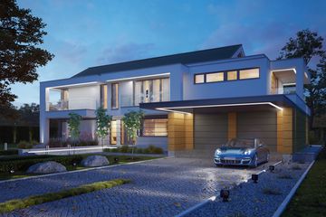 Projekt domu LK&1358 - z pełnym piętrem dom o powierzchni 268,51 m², dach dwuspadowy - ujęcie 2
