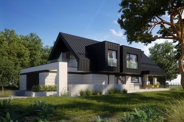 Projekt domu LK&1352 - parterowy z poddaszem dom o powierzchni 197,36 m², dach dwuspadowy - ujęcie 2