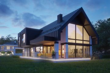 Projekt domu LK&1352 - parterowy z poddaszem dom o powierzchni 197,36 m², dach dwuspadowy - ujęcie 4