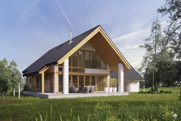 Projekt domu LK&1351 - parterowy z poddaszem dom o powierzchni 158,05 m², dach dwuspadowy - ujęcie 4