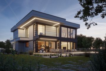 Projekt domu LK&1343 - z pełnym piętrem dom o powierzchni 254,62 m², dach kopertowy - ujęcie 4