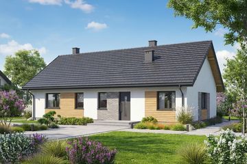  Projekt domu Parterowy klasyk 110 plus (GDF1012) - projekt domu parterowego - Zdjęcie 1