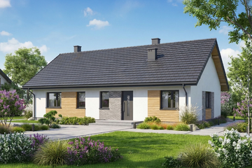  Projekt domu Parterowy klasyk 120 plus (GDF1013) - projekt domu parterowego - Zdjęcie 1