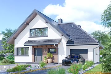  Projekt domu APS 162 NEW wariant 2 (LUA1694) - projekt domu parterowego z poddaszem - Zdjęcie 1