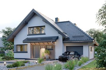  Projekt domu APS 162 NEW wariant 2 (LUA1694) - projekt domu parterowego z poddaszem - Zdjęcie 2