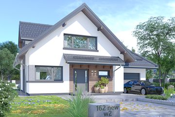  Projekt domu APS 162 NEW wariant 2 (LUA1694) - projekt domu parterowego z poddaszem - Zdjęcie 3