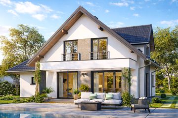  Projekt domu APS 162 NEW wariant 2 (LUA1694) - projekt domu parterowego z poddaszem - Zdjęcie 1