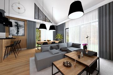 Projekt domu Ka237 - parterowy dom o powierzchni 117,24 m², dach dwuspadowy - ujęcie 3