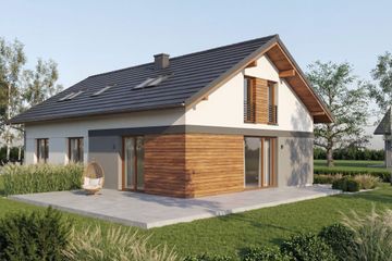  Projekt domu Rectus III (SLS1171) - projekt domu parterowego z poddaszem - Zdjęcie 2