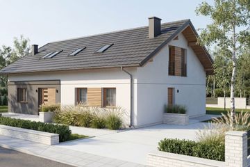 Projekt domu Rectus III (SLS1171) - projekt domu parterowego z poddaszem - Zdjęcie 5