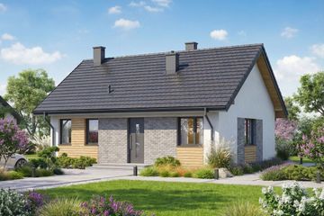  Projekt domu Parterowy klasyk 60 (GDF1014) - projekt domu parterowego - Zdjęcie 1