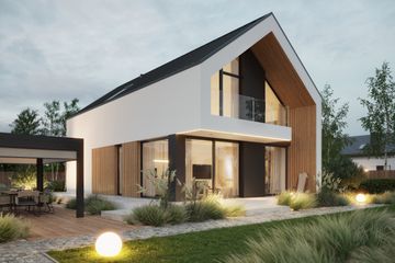  Projekt domu NewHouse 754 w1 (KRZ1157) - projekt domu parterowego z poddaszem - Zdjęcie 1