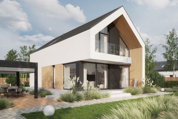  Projekt domu NewHouse 754 w1 (KRZ1157) - projekt domu parterowego z poddaszem - Zdjęcie 2