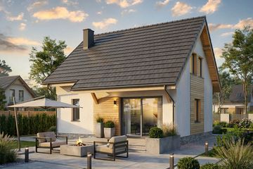  Projekt domu Krajobrazy 125 (WRN1594) - projekt domu parterowego z poddaszem - Zdjęcie 1